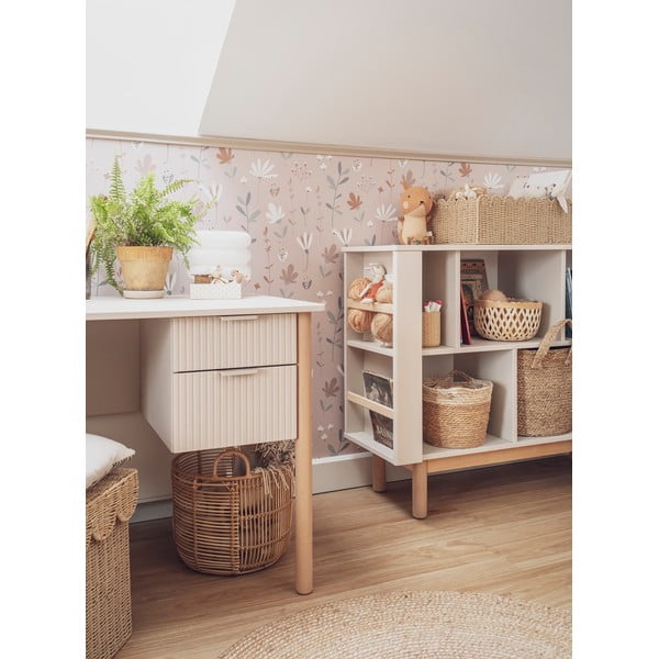 Бежов детски шкаф за книги 120x40 cm Miloo - Pinio-image-4