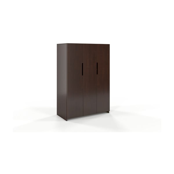 Тъмнокафяв гардероб от букова дървесина 128x180 cm Bergman - Skandica