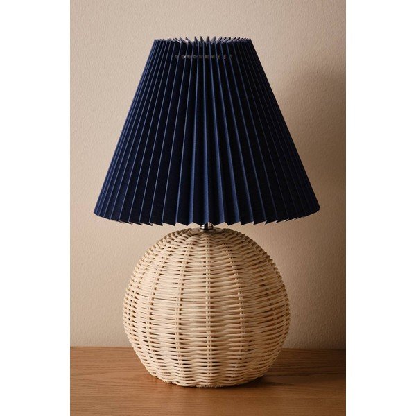 Синя/в естествен цвят ратанова настолна лампа (височина 36 cm) Sisal – Jotex-image-2