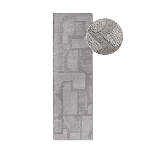 Сива ръчно изработена вълнена пътека 80x250 cm Alexis – Villeroy&Boch
