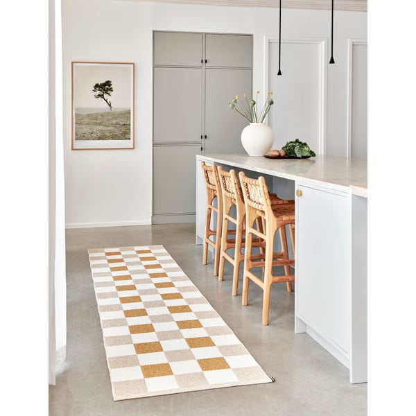 Пътека за открито и закрито в цвят жълта охра и бежова 70x240 cm Pix Vanilla Ochre – Pappelina-image-2