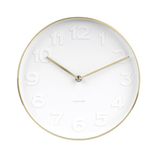 Nástěnné hodiny s detaily ve zlaté barvě Karlsson Stout, ⌀ 22 cm