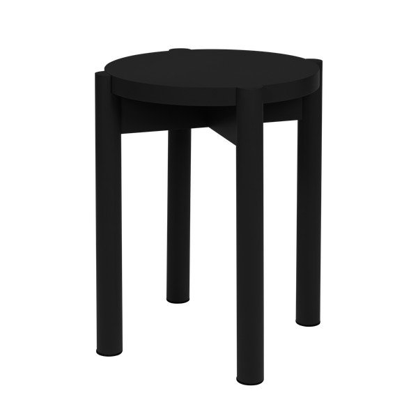 Черен стол от масивен бук Hopp – noo.ma