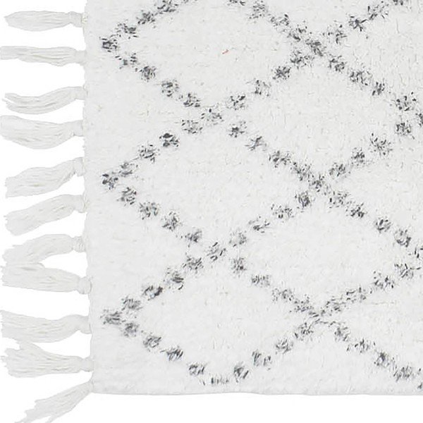 Бял килим за баня 50x80 cm Latika – douceur d'intérieur-image-1