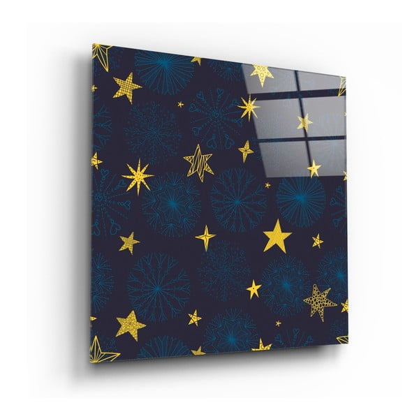 Картина върху стъкло , 40 x 40 cm Snow and Stars - Insigne
