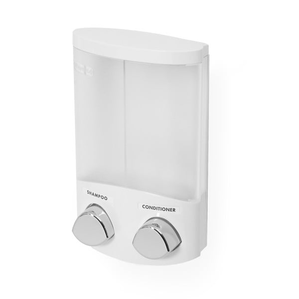 Бял самозалепващ пластмасов диспенсер за сапун 620 ml Duo – Compactor-image-3