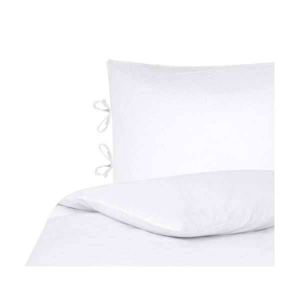Бяло единично спално бельо Port Maine, 135 x 200 cm - Westwing Collection
