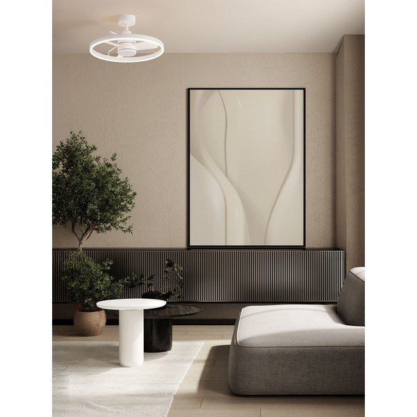 Бяло метално LED затъмняващо се осветително тяло за таван Lunair – Nova Luce-image-1