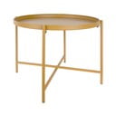 Метална кръгла масичка за кафе в цвят жълта охра ø 50 cm Meseta  – Leitmotiv