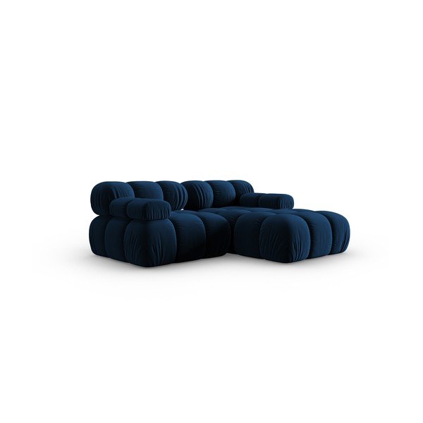 Ъглов диван от синьо кадифе (десен ъгъл) Bellis - Micadoni Home-image-3