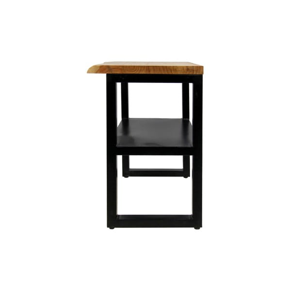 Странична маса с рафт от необработена акациева дървесина SoHo - HSM collection-image-3