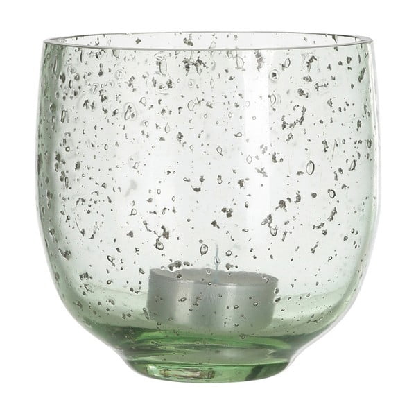 Зелен стъклен свещник , ⌀ 10 cm - A Simple Mess