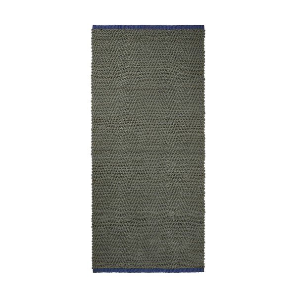 Тъмнозелена пътека от юта 70x150 cm Notes – Mette Ditmer Denmark