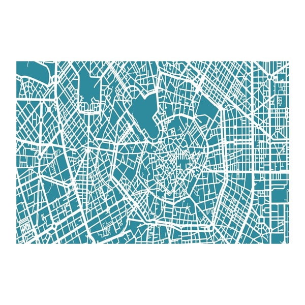 Obraz Homemania Maps Milano, 70 x 100 cm