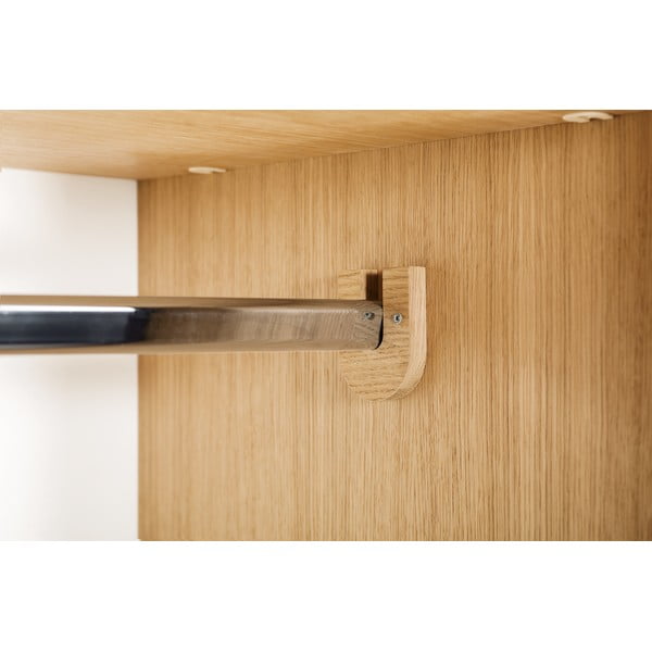 Бял гардероб от дъб 80x190 cm Flora - Woodman-image-1