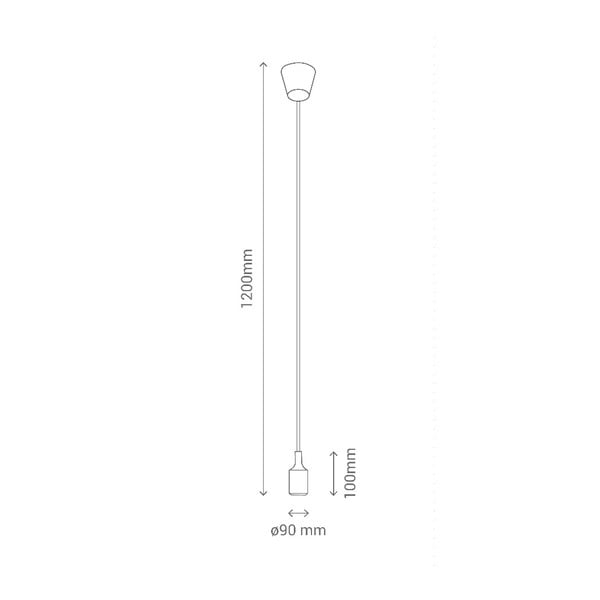 Сива висяща лампа без абажур Vintage - SULION-image-1