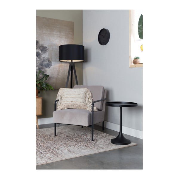 Стенен часовник от черен бетон с черни стрелки от бетон - Zuiver-image-2