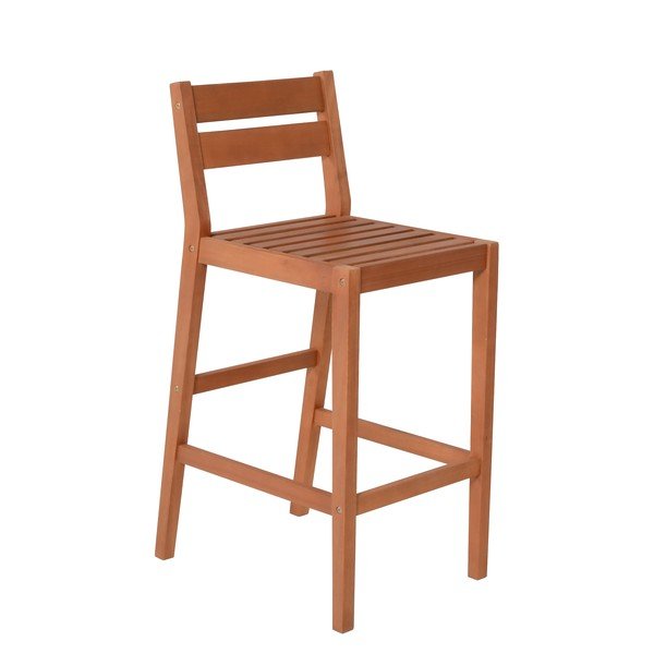 Градински бар комплект от масивен евкалипт в естествен цвят за 4 души Maine – Garden Pleasure-image-3