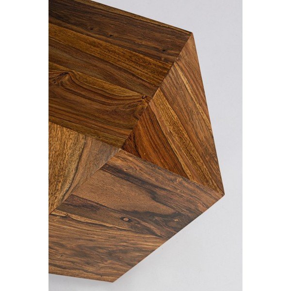 Масичка за кафе от масивен шишам в тъмно естествен цвят 42x42 cm Egypt – Bizzotto-image-4