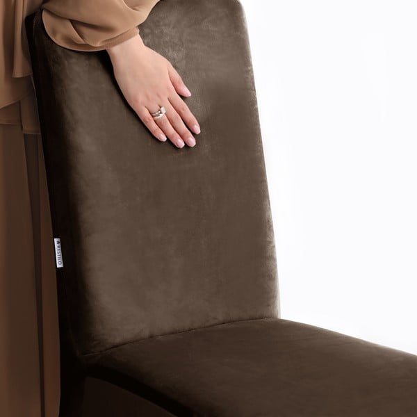 Кафяво ластично покривало за стол 48 cm Sento – Restilo-image-4