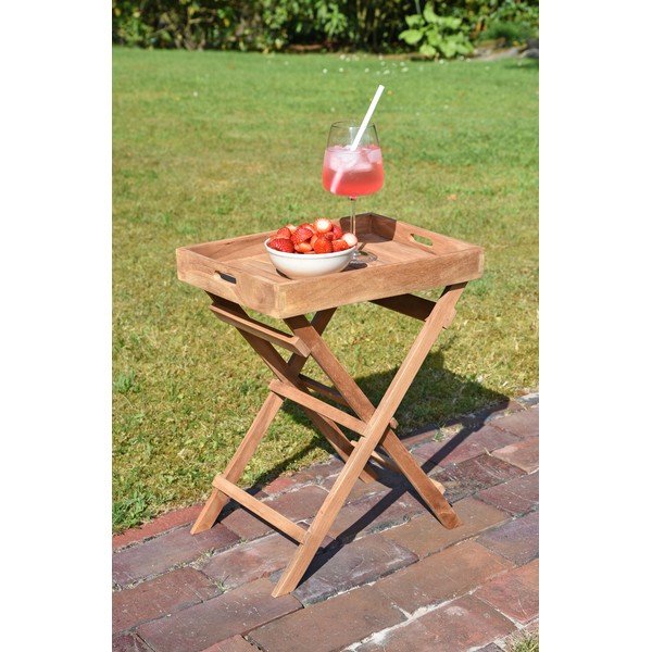 Градинска маса за съхранение от масивно тиково дърво 29x39 cm Bacan – Garden Pleasure-image-1