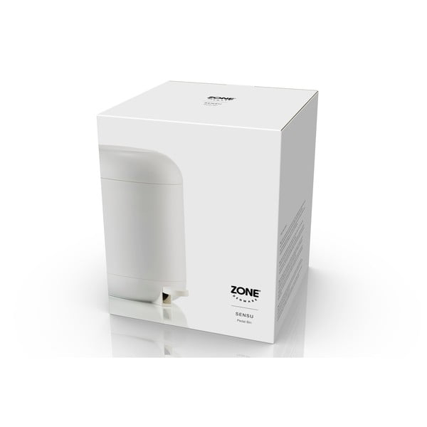 Бяло пластмасово кошче за боклук с педал 4 l Sensu – Zone-image-1