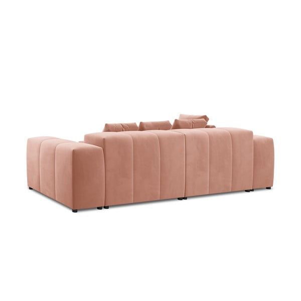Ъглов диван от розово кадифе (променлива) Rome Velvet - Cosmopolitan Design-image-4