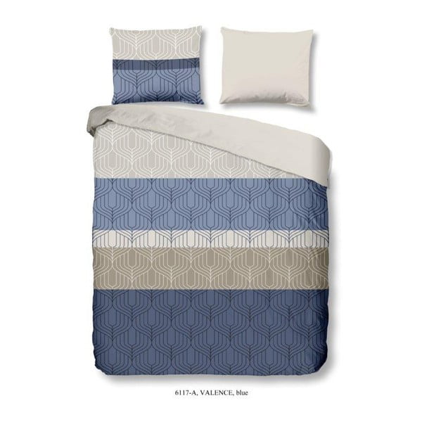 Синьо памучно спално бельо за двойно легло Valence, 200 x 240 cm - Good Morning