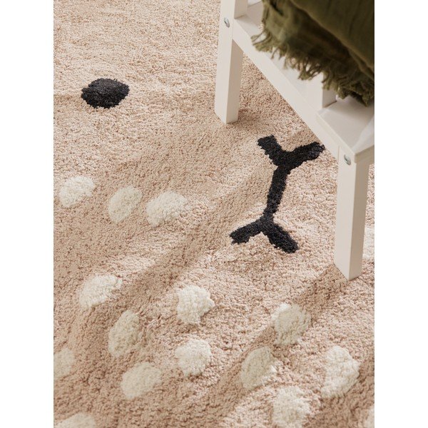 Бежов памучен детски килим подходящ за пране/ръчно изработен 120x152 cm Snuggle Pucki – Hanse Home-image-4