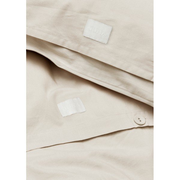 Бежово единично  спално бельо от памук перкал 140x200 cm Christmas Fable – JUNA-image-3