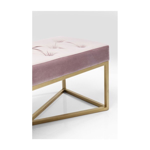 Светлорозова кадифена пейка Crossover - Kare Design-image-2