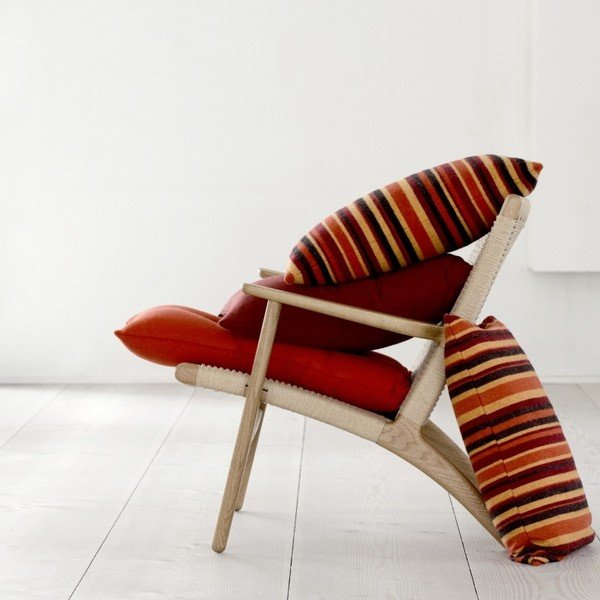 Oranžový polštář Stripes-image-1