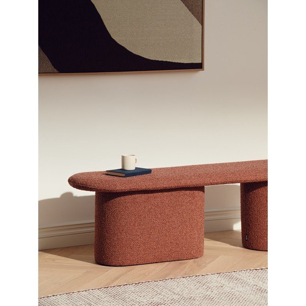 Подплатена пейка от прежда с примки от букле в тухлен цвят Rull – noo.ma-image-3