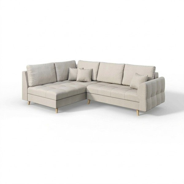 Кремав ъглов диван (ляв ъгъл) Ariella - Ropez