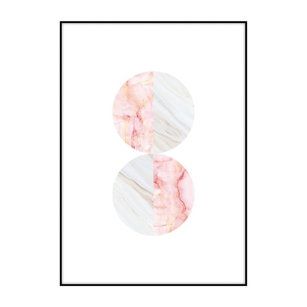 Плакат Мраморни кръгове, 40 x 30 cm - Imagioo
