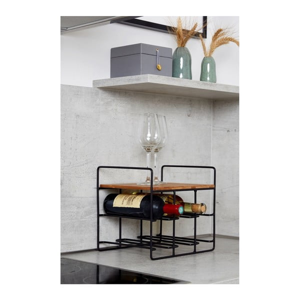 Стойка за 6 бутилки вино с бамбуков рафт Loft - Wenko-image-3