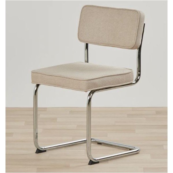 Бежов тапициран люлеещ се трапезен стол Rupert – Unique Furniture-image-4