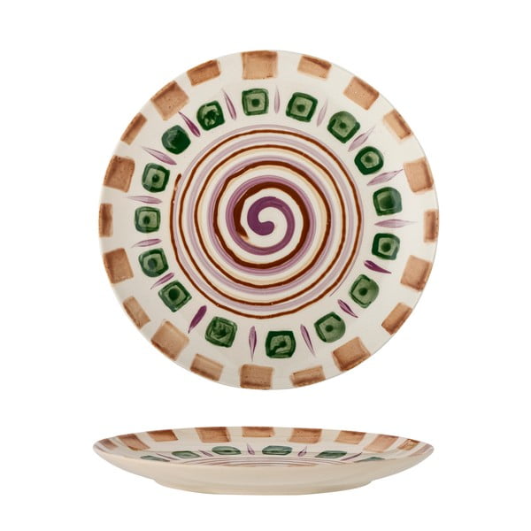 Зелено-кафява керамична чиния ø 20,5 cm Shama - Bloomingville-image-2