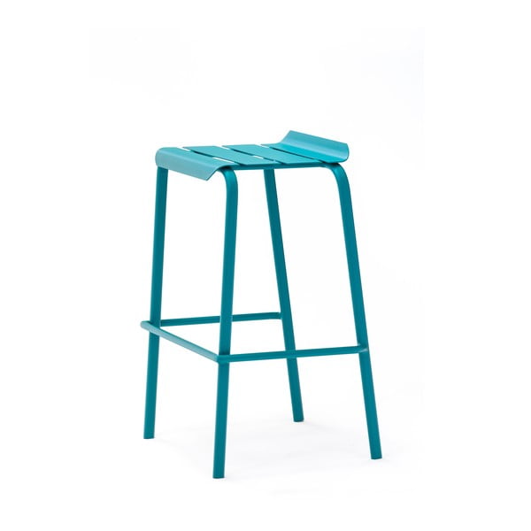 Сини градински бар столове в комплект от 4 бр. метални Alicante – Ezeis