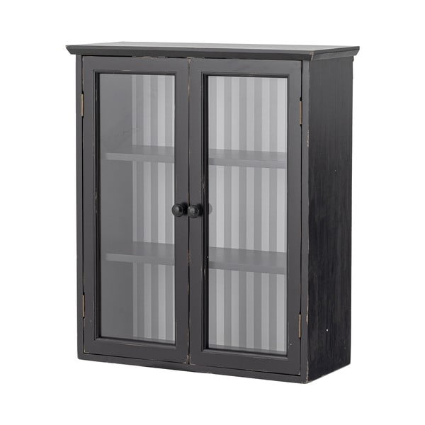 Черна висяща витрина от масивна ела 51,5x66,5x22,5 cm Hazem – Bloomingville-image-4