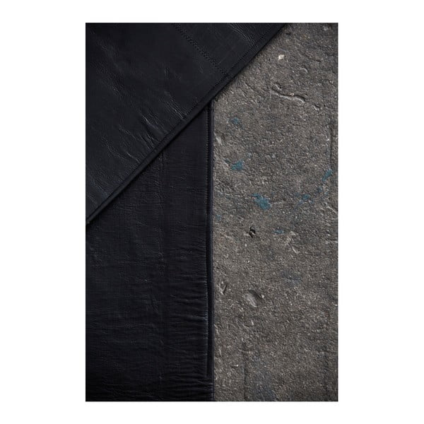 Černý koberec z pravé kůže Fuhrhome Athens, 120 x 180 cm-image-2