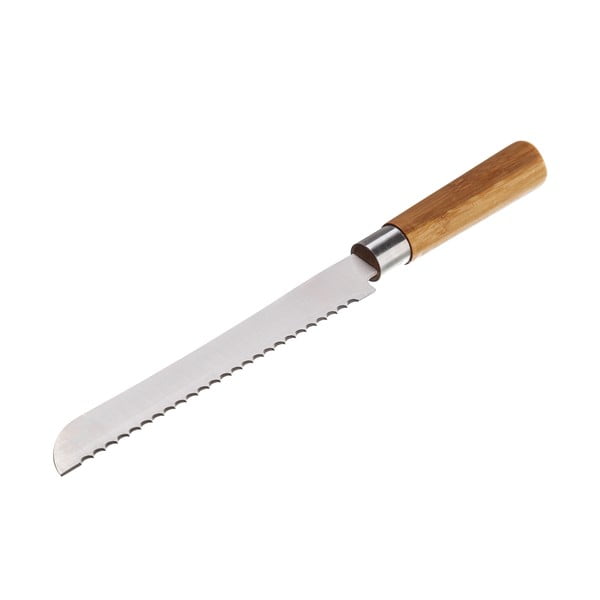 Нож за сладкиши Unimasa от неръждаема стомана и бамбук Unisama, дължина 32,5 cm - Casa Selección