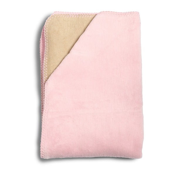 Бебешко розово меко памучно одеяло Sense, 75 x 100 cm - YappyKids