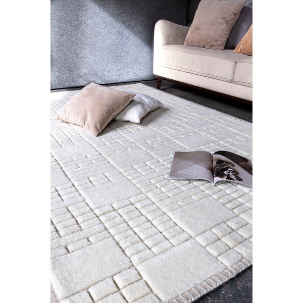 Кремав ръчно изработен вълнен килим 120x170 cm Empire – Asiatic Carpets-image-1