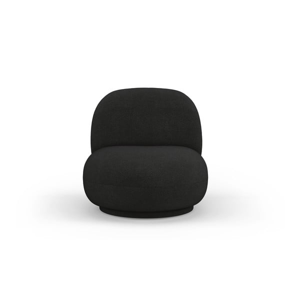 Черно кресло от плат букле Chuck – Micadoni Home
