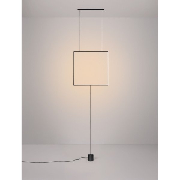 Матово черно метална LED подова лампа (височина 392 cm) Dahlia – Nova Luce-image-2