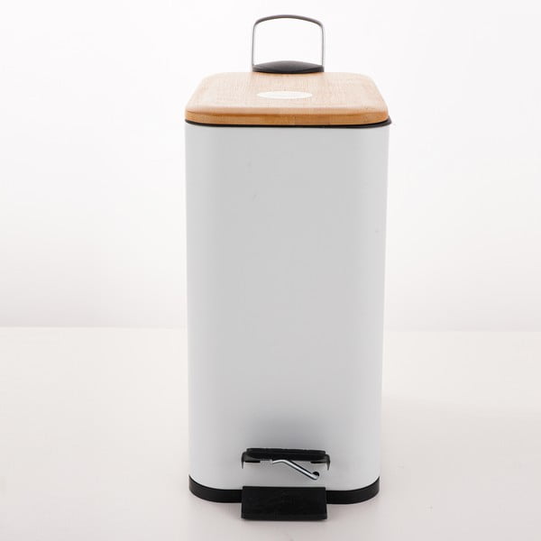 Бяло стоманено кошче за боклук с педал 5 l   Erik – Spirella-image-3