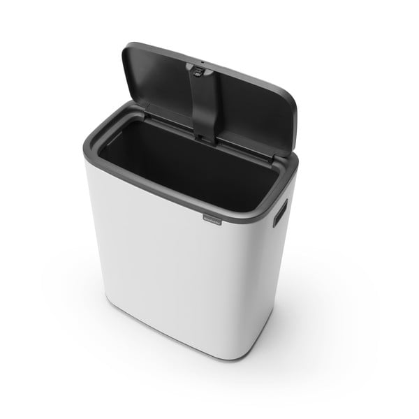 Бяло стоманено кошче за боклук, отваряне с докосване 60 l Bo Touch Bin – Brabantia