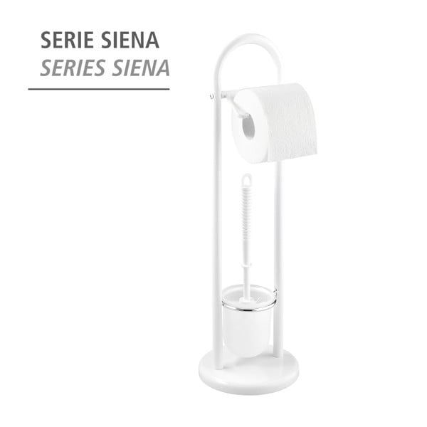 Бяла четка за тоалетна с държач за тоалетна хартия Siena - Wenko-image-2