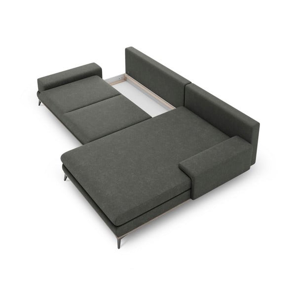 Тъмносив ъглов разтегателен диван , десен ъгъл Planet - Windsor & Co Sofas-image-3